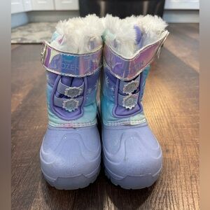 Frozen Themed Kids Snow Boots size 10